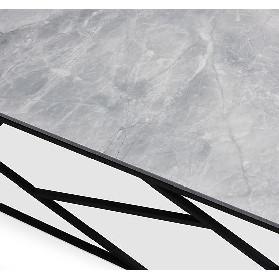 UNIVERSE 2 konferenčný stolík, sivý mramor / čierny (2p=1ks)