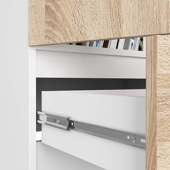 UZAVRETÁ KNIŽNICA R60 2D 1SZ CLP PK BIELA / SONOMA