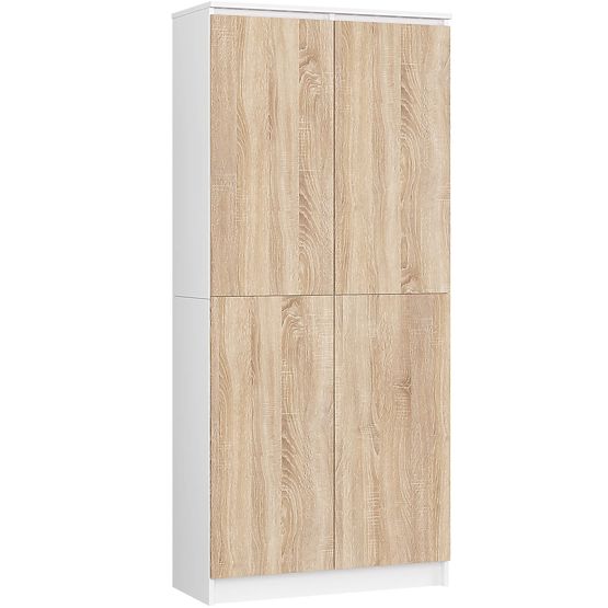 UZAVRETÁ KNIŽNICA R80 2D 8P CLP BIELA / SONOMA