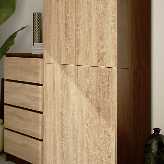 UZAVRETÝ REGÁL R80 2D 8P CLP WENGE / SONOMA