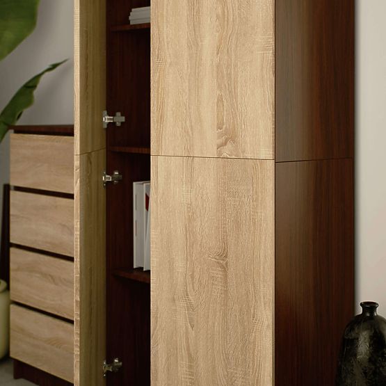 UZAVRETÝ REGÁL R80 2D 8P CLP WENGE / SONOMA