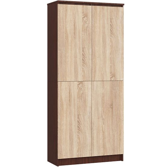 UZAVRETÝ REGÁL R80 2D 8P CLP WENGE / SONOMA