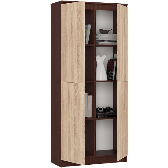 UZAVRETÝ REGÁL R80 2D 8P CLP WENGE / SONOMA