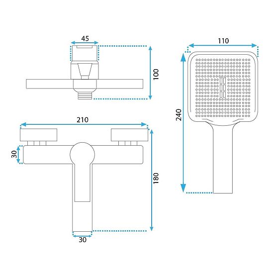 Vaňová batéria REA ARGUS KARTÁČOVANÁ MEĎ