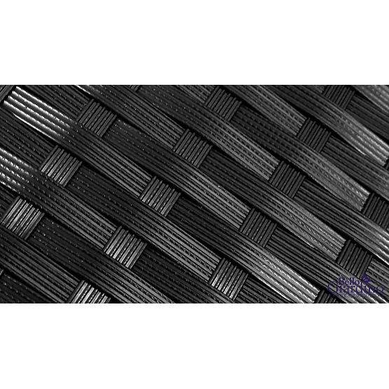 Veľká jedálenská súprava z technoratanu (stôl 200x100cm + 8 stoličiek) SOTTILE čierna