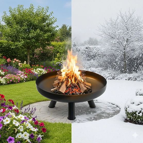 Veľké pevné liatinové záhradné ohnisko 60 cm ideálne na táborák