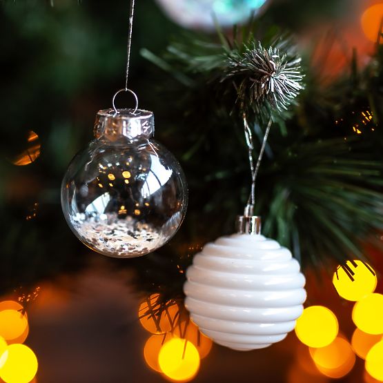 Vianočné ozdoby biele 30ks sysd1688-057