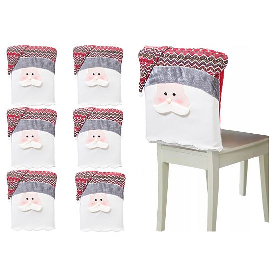 Vianočný poťah na stoličku YX22020 6 ks