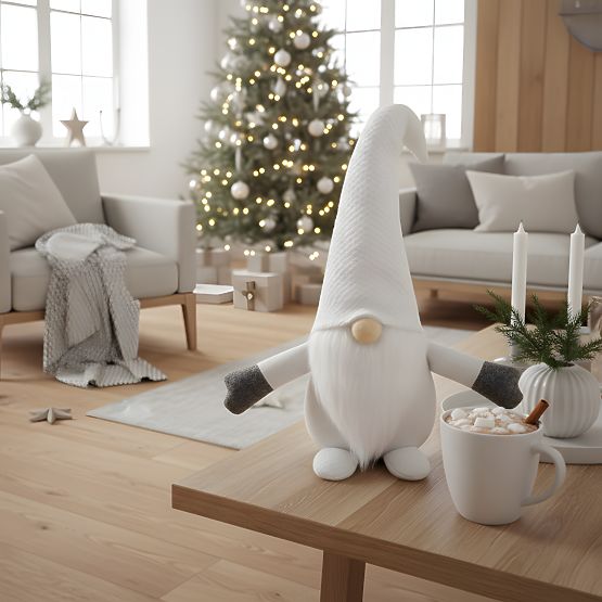 Vianočný škriatok 35cm YX045 White