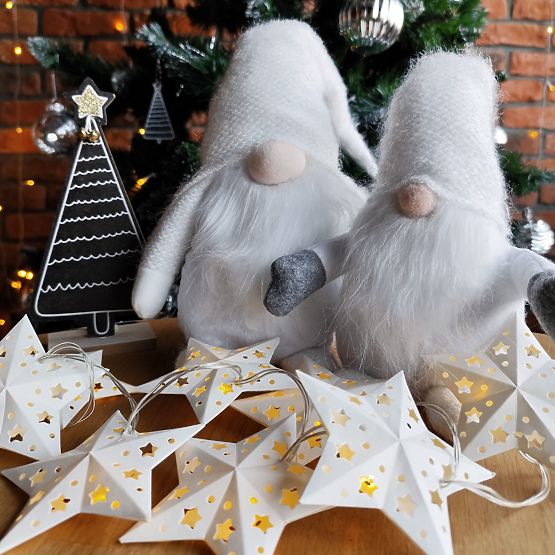 Vianočný škriatok 35cm YX045 White