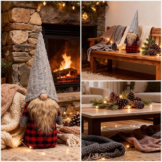 Vianočný škriatok 40 cm YX055