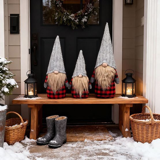 Vianočný škriatok Sada YX055 30+40+50cm