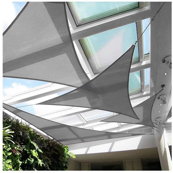 Vodoodolná slnečná plachta strieška 4x4x4m ModernHome - sivá