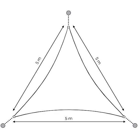 Vodoodolná slnečná plachta strieška 5x5x5m ModernHome - béžová