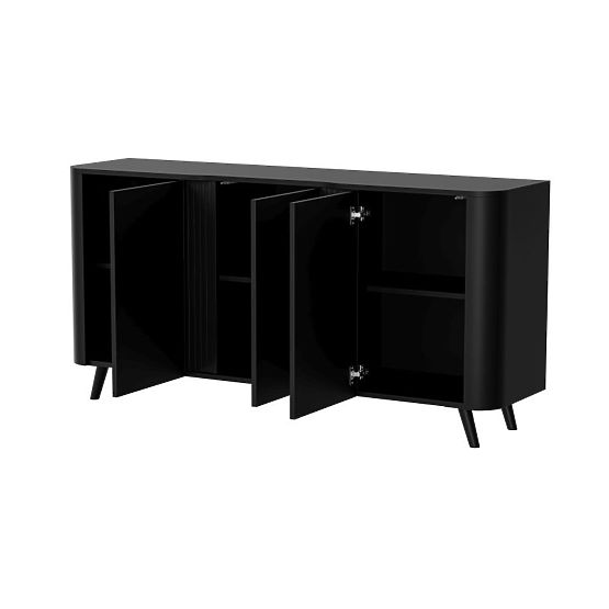 VOLARE komoda 150 3D čierny mat/ čierny mat