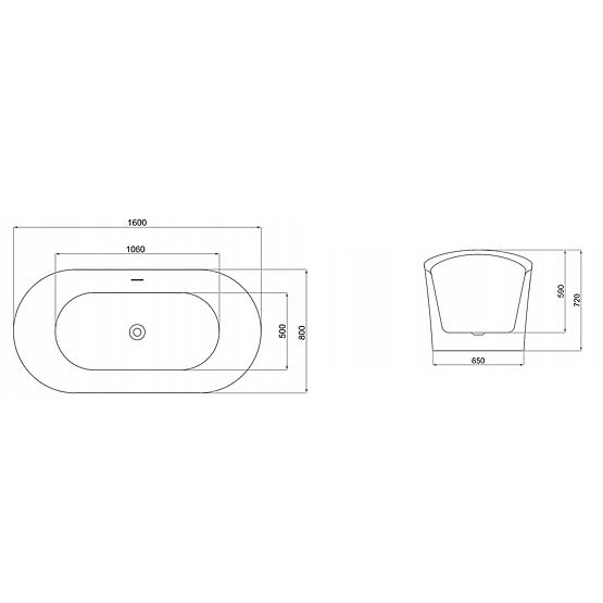 Voľne stojaca vaňa Rea Ferrano 160
