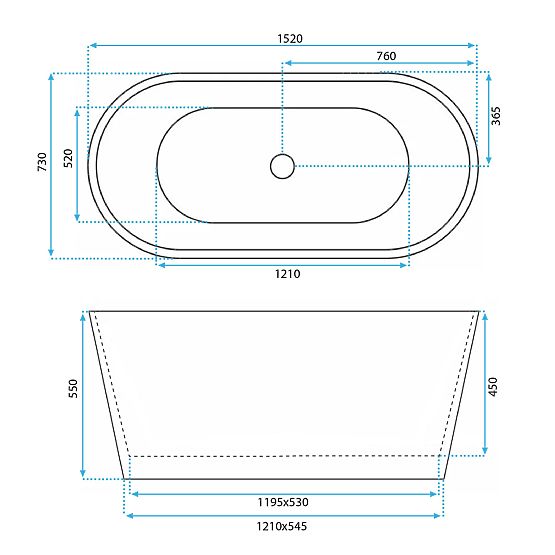 Voľne stojaca vaňa Rea MILANO 150