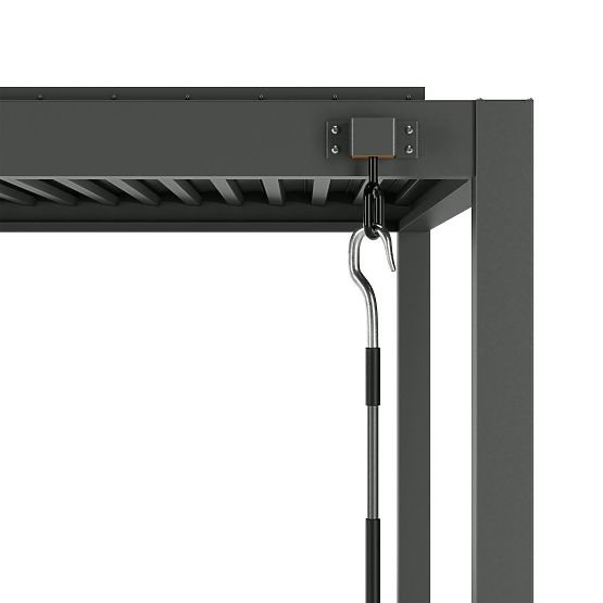 Voľne stojaca záhradná pergola Antilla z hliníka, 6x3 m, bioklimatická, pohyblivé lamely, antracitov