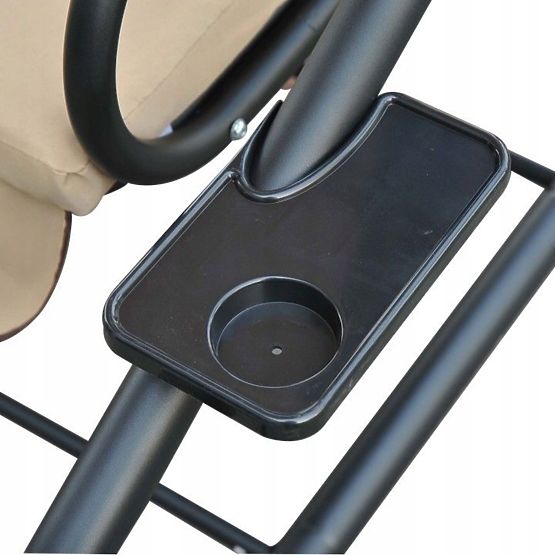 Záhradná hojdačka rozkladacia 2v1 vankúše béžová