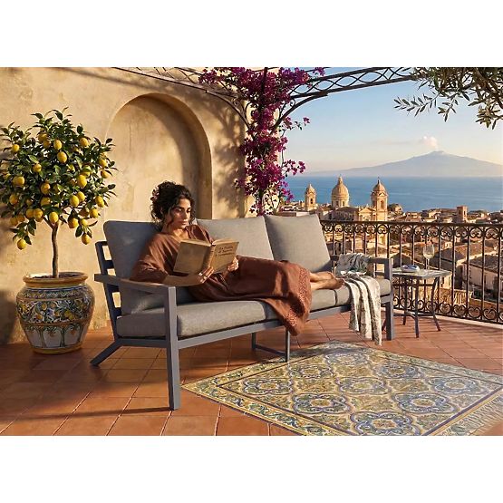 Záhradná pohovka 3miestna MISTERIOSO pohodlná pohovka na balkón 190cm