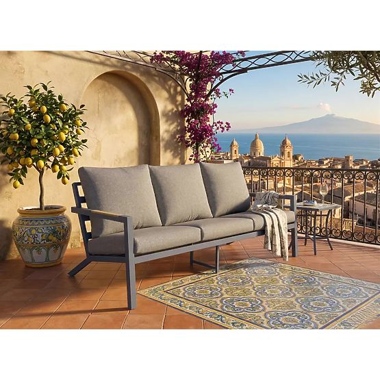 Záhradná pohovka 3miestna MISTERIOSO pohodlná pohovka na balkón 190cm