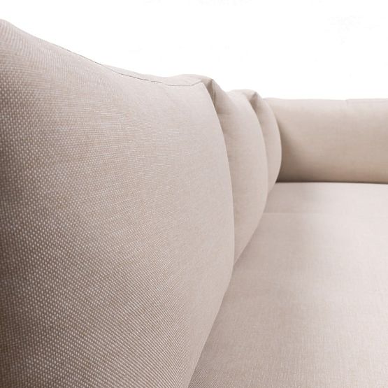 Záhradná rohová sedačka so stolíkom Borgo, akáciové drevo FSC, teakový vzhľad, béžová