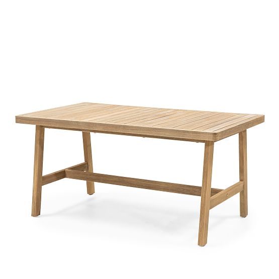 Záhradná rohová súprava so stolom Castello, výplet, akáciové drevo FSC, teakový vzhľad, béžová