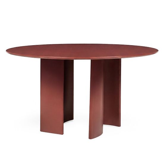 Záhradná sada Amarello, okrúhly stôl 140 cm + 4 stoličky, hliníkový, vínovo hnedý