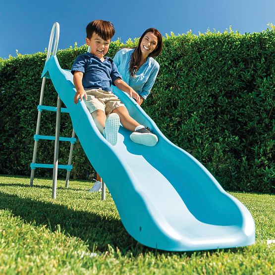Záhradná šmykľavka pre deti 244 cm veľká oceľ plast INTEX 44107