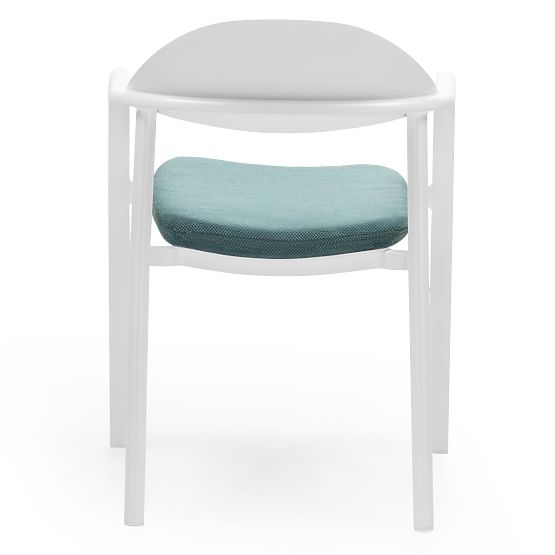 Záhradná stolička Marinelli, hliníková, biela/zelená