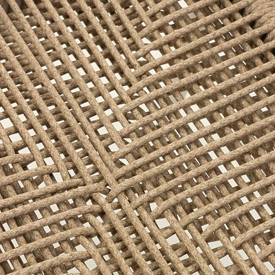 Záhradná stolička Piretto, technoratan, hliník, svetlo béžová/svetlo hnedá