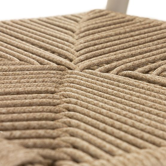 Záhradná stolička Piretto, technoratan, hliník, svetlo béžová/svetlo hnedá