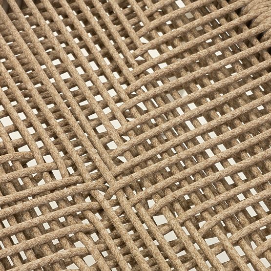 Záhradná stolička Piretto, technoratan, hliník, svetlo béžová/svetlo hnedá