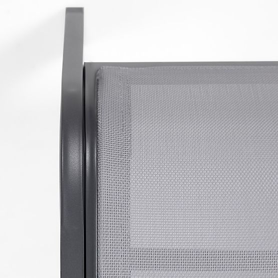 Záhradné lehátko Sandy nastaviteľné, sivé/tmavosivé