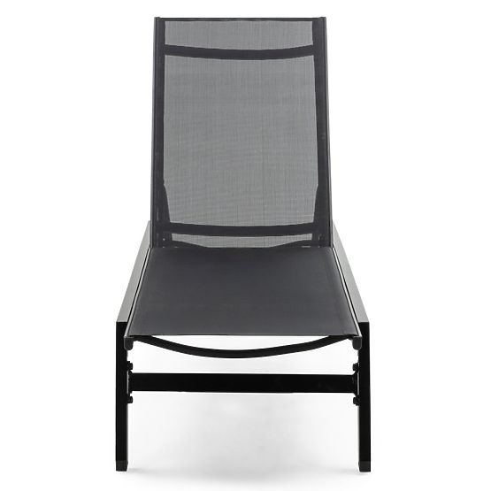 Záhradné lehátko Shelly nastaviteľné, hliníkové, grafitové