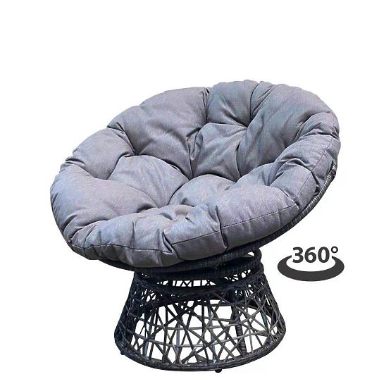 Záhradné lehátko z technoratanu + stolík TWIST sivý