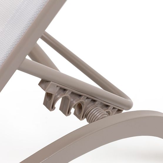 Záhradné ležadlo Sandy nastaviteľné, svetlosivé/béžové
