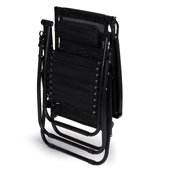 Záhradné plážové ležadlo s nastaviteľným operadlom a pohyblivou strieškou Modernhome - čierne