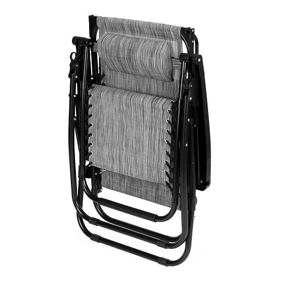 Záhradné plážové ležadlo s nastaviteľným operadlom a pohyblivou strieškou Modernhome - sivé