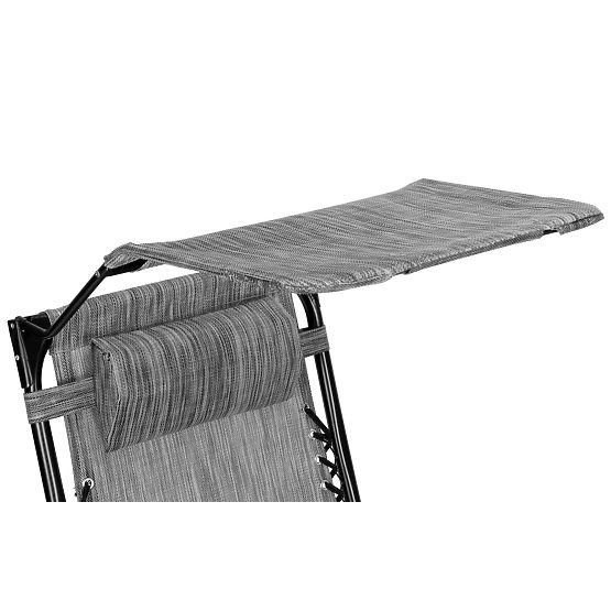 Záhradné plážové ležadlo s nastaviteľným operadlom a pohyblivou strieškou Modernhome - sivé