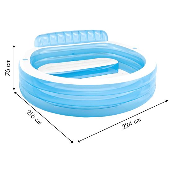 Záhradný bazén so sedadlami 229x218cm Intex 57190