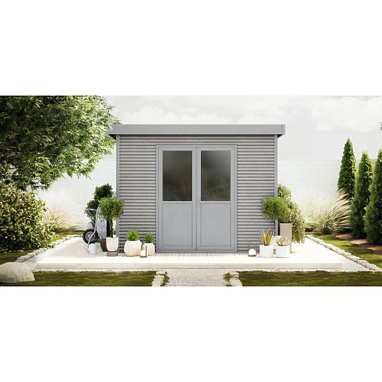 Záhradný domček Ardena 3x3 m 9 m², tmavošedý, kompozitné drevo, hliník, jednoduchá montáž