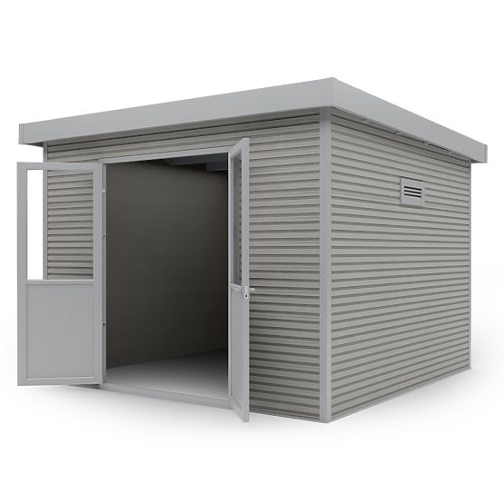 Záhradný domček Ardena 3x3 m 9 m², tmavošedý, kompozitné drevo, hliník, jednoduchá montáž