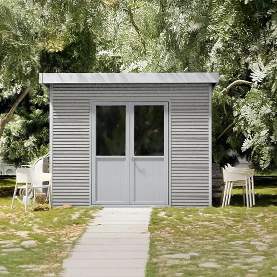Záhradný domček Ardena 3x3 m 9 m², tmavošedý, kompozitné drevo, hliník, jednoduchá montáž
