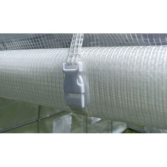 Záhradný fóliovník tunel 3x2x2 m viacúčelový kovový rám biela fólia 2 vstupy