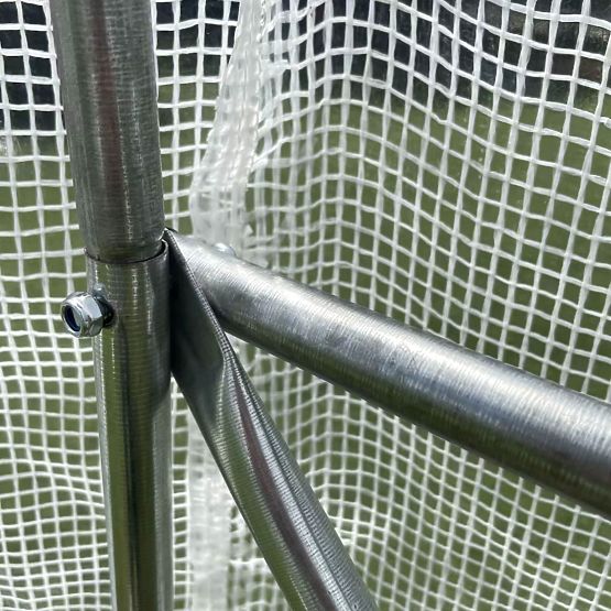 Záhradný fóliovník tunel 3x2x2 m viacúčelový kovový rám biela fólia 2 vstupy