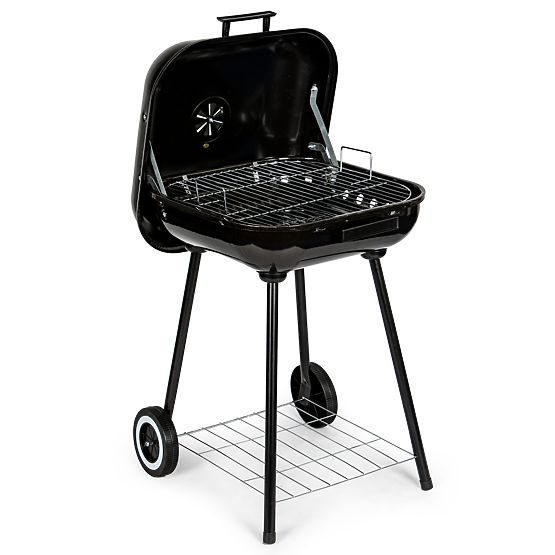 Záhradný gril s vekom na pántoch + kolieska