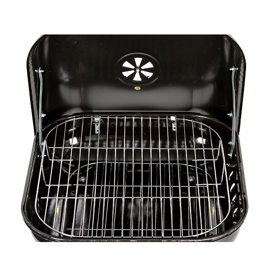 Záhradný gril s vekom na pántoch + kolieska