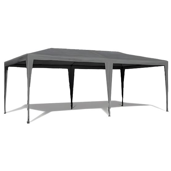 Záhradný predajný stan 3x6 m 6 stien šedý MultiGarden