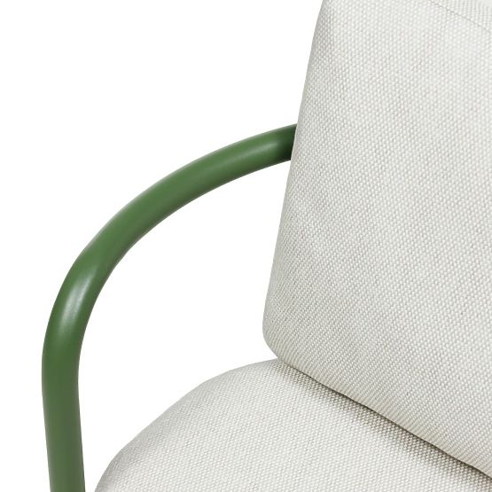 Záhradný set Amarello, okrúhly stôl 140 cm + 4 stoličky, hliníkový, zelený/bordovo hnedý